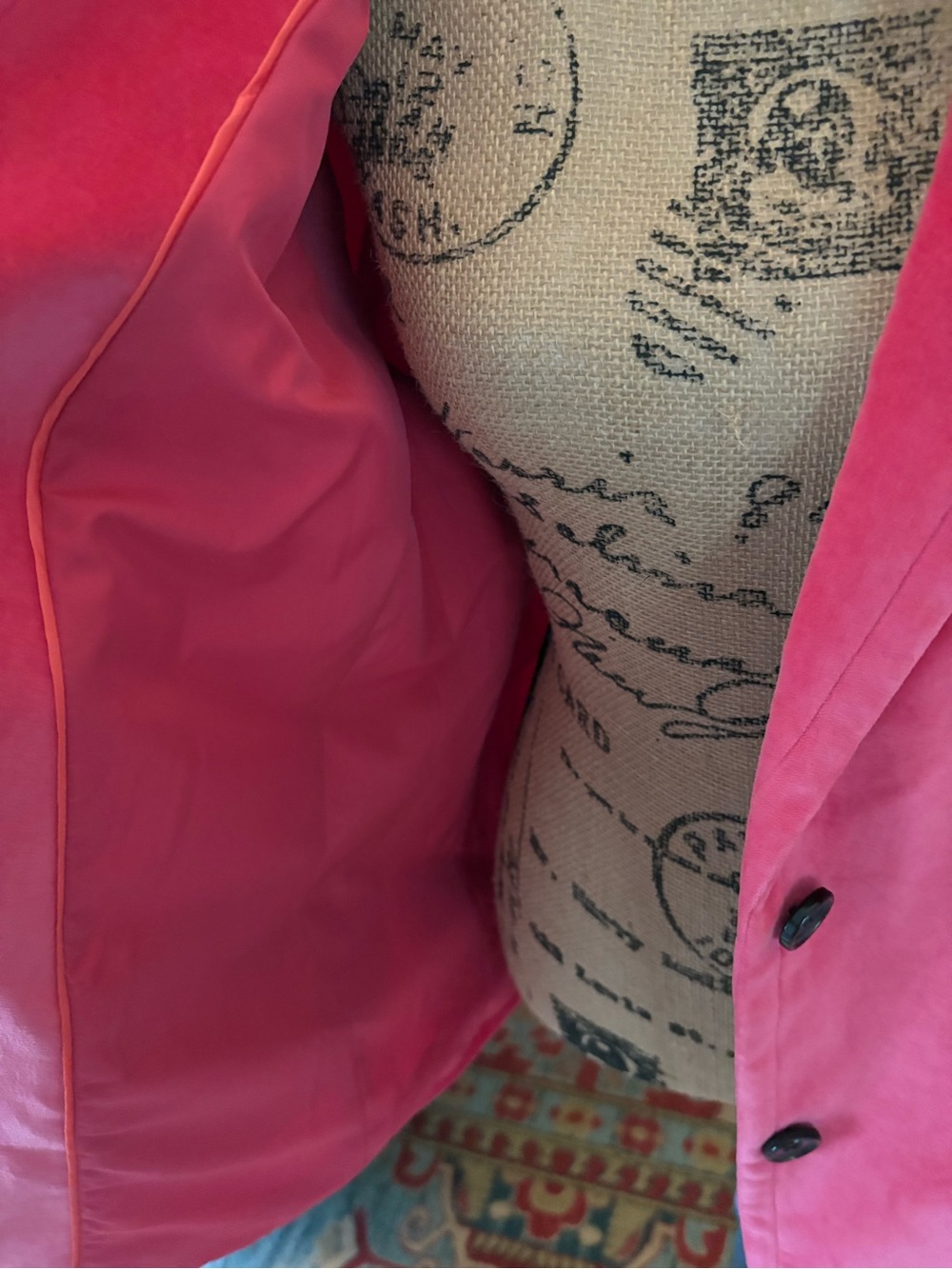 Talbots Raspberry Pink Velvet Blazer - Picture 5 of 7